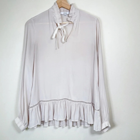RO&DE | CANYON RUFFLE  NECK BLOUSE IN CREAM COLOR - Picture 3 of 16